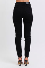 Load image into Gallery viewer, Judy Blue Faux Leather &amp; Denim Skinny Jeans
