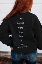 Load image into Gallery viewer, You Are Beautiful Black Bleached Sweatshirt
