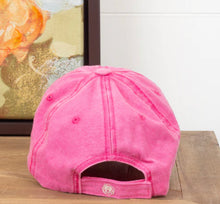 Load image into Gallery viewer, GIRLS PINK HAT WITH SILVER GLITTER BILL
