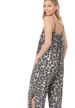 Load image into Gallery viewer, Zenana PLUS LEOPARD JUMPSUIT WITH SIDE SLITS
