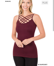 Load image into Gallery viewer, ZENANA PLUS SEAMLESS TRIPLE CRISS-CROSS FRONT CAMI
