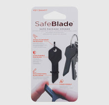 Load image into Gallery viewer, Safeblade Finger-Friendly Keychain Box Cutter; Black
