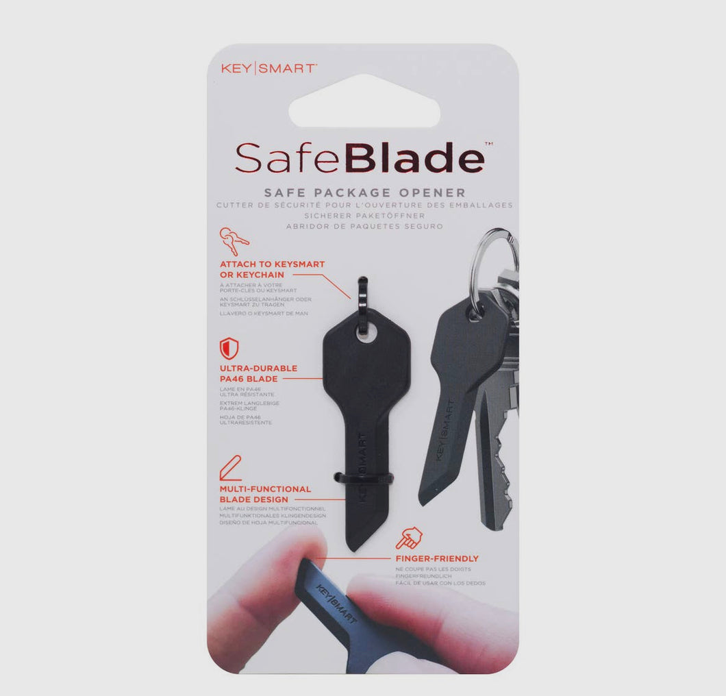 Safeblade Finger-Friendly Keychain Box Cutter; Black