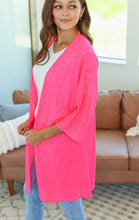 Load image into Gallery viewer, Michelle Mae Cover Up Kimono - Hot Pink Stripes
