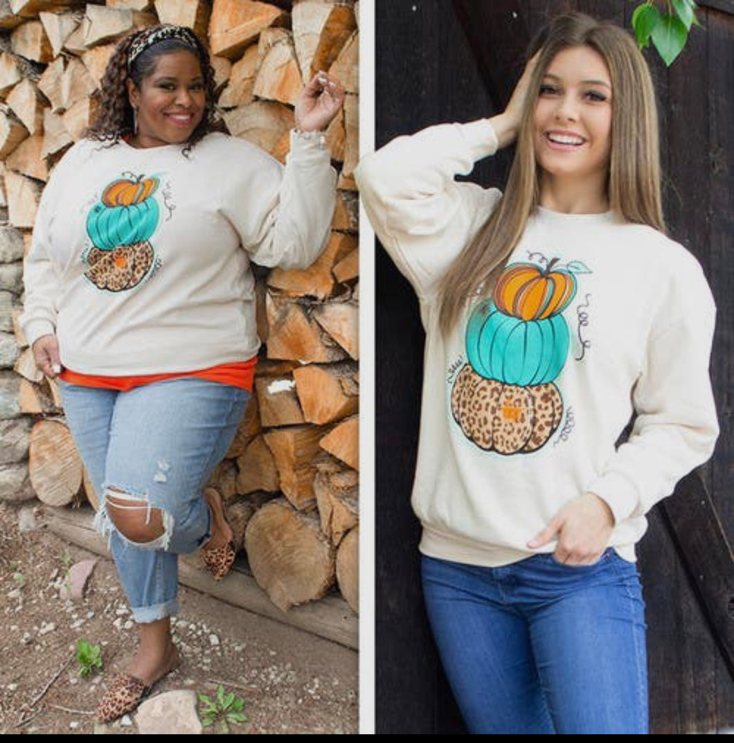 Sassy Stack of Pumpkins Sweatshirt