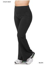 Load image into Gallery viewer, Zenana PLUS ATHLETIC WIDE WAISTBAND FLARE YOGA PANTS BLACK
