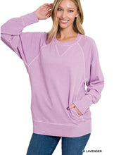 Load image into Gallery viewer, Zenana PIGMENT DYED FRENCH TERRY PULLOVER WITH POCKETS
