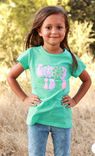 Load image into Gallery viewer, GIRLS&#39; GOOD VIBES ON TURQUOISE CREWNECK TEE
