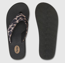 Load image into Gallery viewer, Women&#39;S Ella Yoga Mat Animal Print Velour Flip Flop
