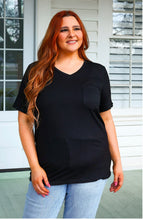 Load image into Gallery viewer, Michelle Mae Sophie Pocket Tee - Black

