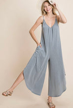 Load image into Gallery viewer, Solid French Terry Wide Leg Jumpsuit
