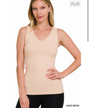 Load image into Gallery viewer, Zenana PLUS V-NECK SEAMLESS TANK TOP
