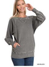 Load image into Gallery viewer, Zenana PIGMENT DYED FRENCH TERRY PULLOVER WITH POCKETS
