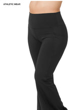 Load image into Gallery viewer, Zenana PLUS ATHLETIC WIDE WAISTBAND FLARE YOGA PANTS BLACK
