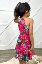 Load image into Gallery viewer, GIRLS WIDE OPEN SPACES HORSE PRINTED DRESS
