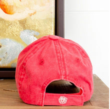 Load image into Gallery viewer, Girls Gold Gitter Bill Hat, Red
