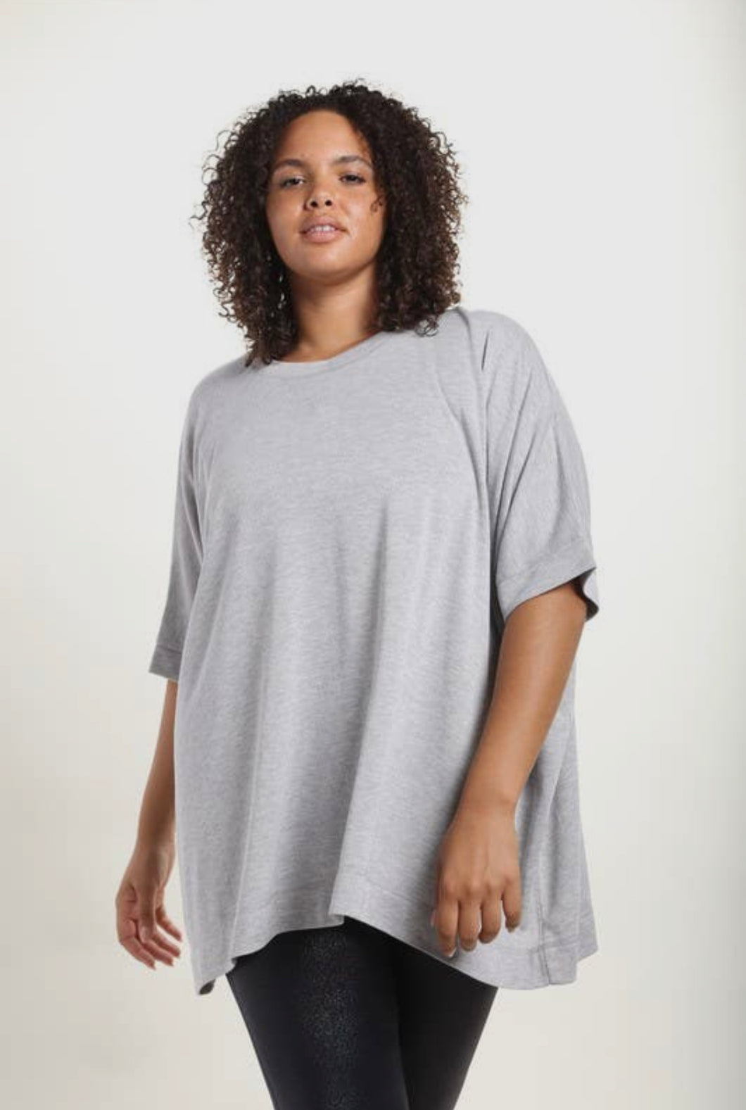 Plus Size Cape Shirt with Mid Sleeves