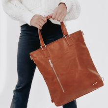 Load image into Gallery viewer, Upper East Side Vegan Leather Backpack &amp; Crossbody Tote Bag
