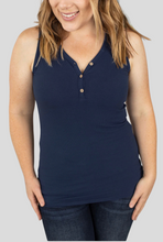 Load image into Gallery viewer, Michelle Mae Addison Henley Tank - Navy
