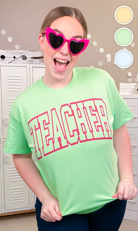 Bold College Teacher Graphic T-Shirt