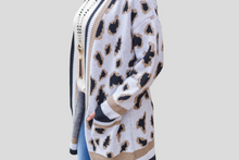 Load image into Gallery viewer, LET&#39;S COZY UP SWEATER CARDIGAN WITH POCKETS, LEOPARD
