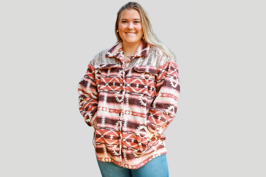 SOUTHWEST SUNSET BUTTON UP