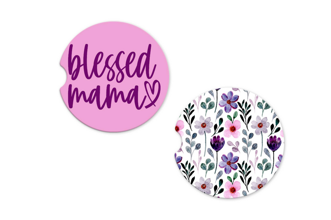 Car Coasters - Blessed Mama