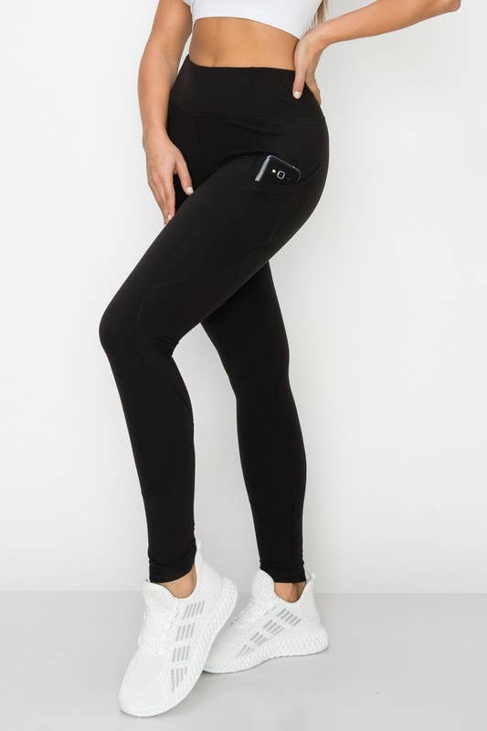 High Waist Long Yoga Pants With Side Pockets