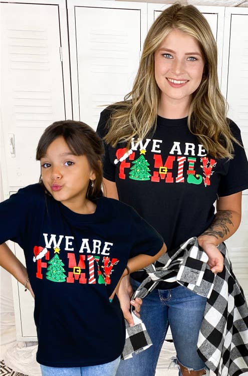 Kids We are Family Christmas T-Shirt