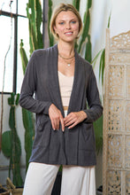 Load image into Gallery viewer, Open front cardigan CHARCOAL
