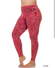 Load image into Gallery viewer, ZENANA PLUS MINERAL WASHED WIDE WAISTBAND YOGA LEGGINGS
