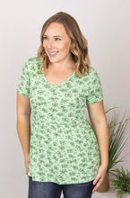 Load image into Gallery viewer, Michelle Mae Sarah Ruffle Top - Green Floral
