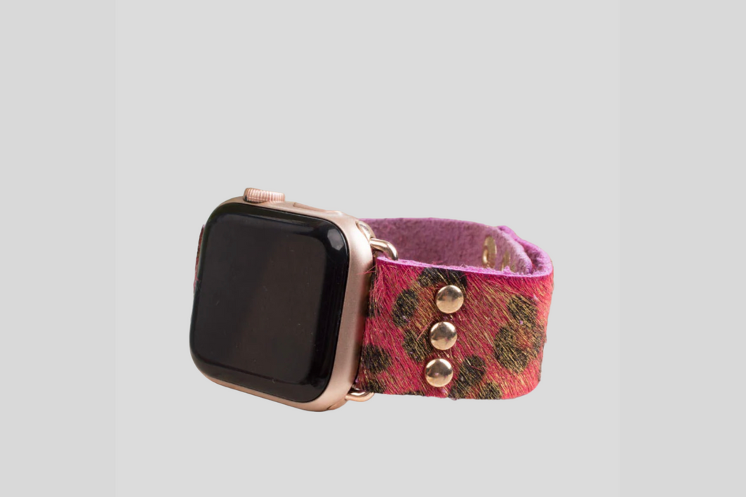 WILDEST DREAMS 38/40/42 LEATHER SMART WATCH BAND, GILDED ROSE