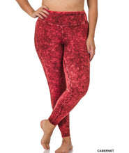 Load image into Gallery viewer, ZENANA PLUS MINERAL WASHED WIDE WAISTBAND YOGA LEGGINGS
