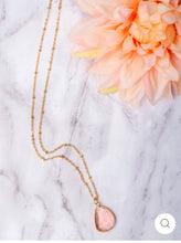 Load image into Gallery viewer, PRECIOUS TREASURE ROSE GOLD CRYSTAL PENDANT GOLD NECKLACE
